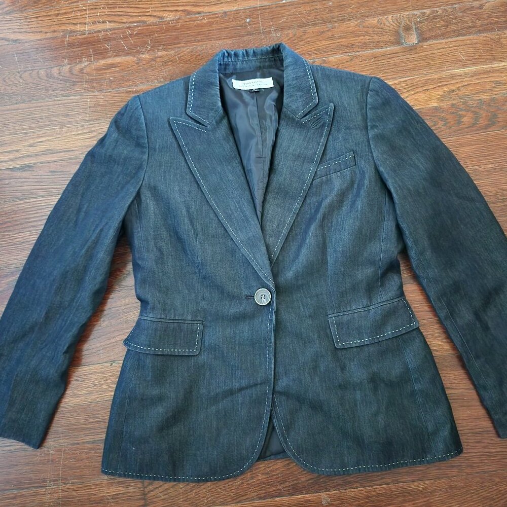 Tahari ASL Dark Denim Blazer